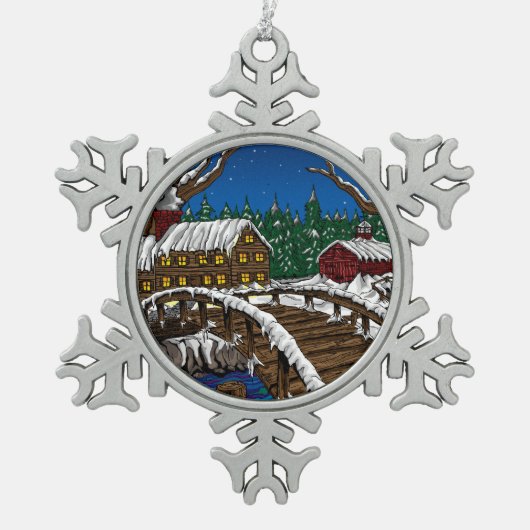 Snowy Bridge Ornament (Voorkant)
