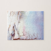 Snowy Bridge Waterverf Landscape Painting Legpuzzel (Horizontaal)