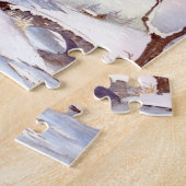 Snowy Bridge Waterverf Landscape Painting Legpuzzel (Zijkant)