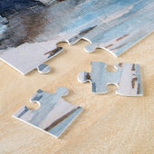 Snowy Bridge Waterverf Landscape Painting Legpuzzel (Zijkant)