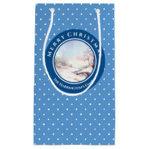 Snowy Bridge Waterverf Landschap Kerstmis