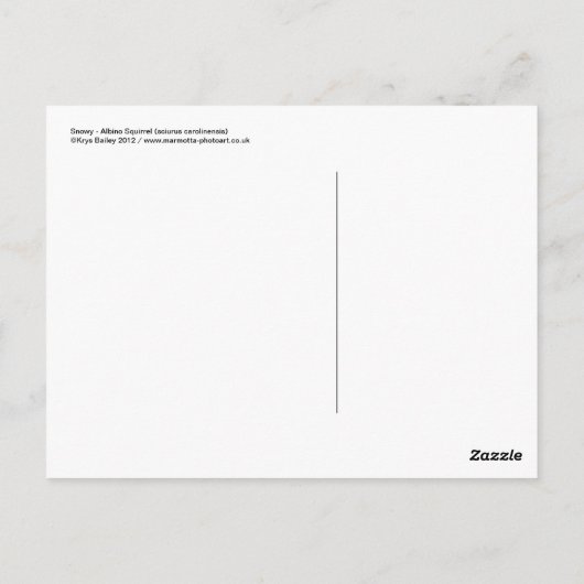 Snowy Briefkaart (Achterkant)