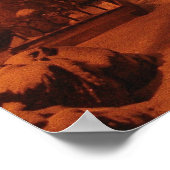 Snowy Brownstone- Night Poster (Hoek)