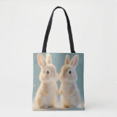 Snowy Bunny Canvas tas (Voorkant)