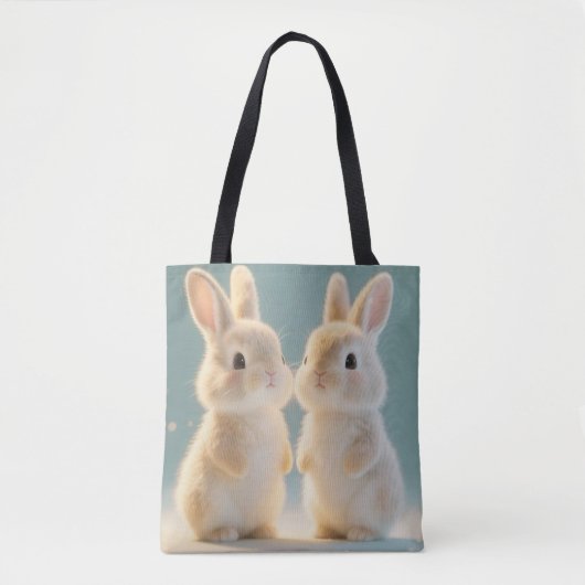 Snowy Bunny Canvas tas (Voorkant)
