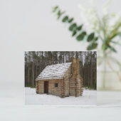 Snowy Cabin Briefkaart (Staand voorkant)