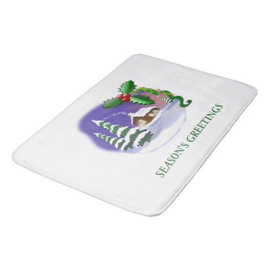 Snowy Cabin met grote badmat (Gekanteld)