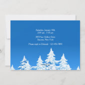 Snowy Cabin Uitnodiging (Achterkant)