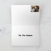 Snowy Calico Cat add your text Feestdagen Kaart (Binnen)