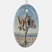 Snowy California Desert Kerstmis Keramisch Ornament (Rechts)