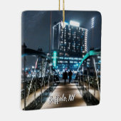 Snowy Canalside Walk Keramisch Ornament (Rechts)