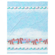 Snowy Candy Cane Forest Winter Scene