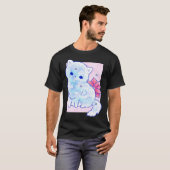 Snowy Cat Flower T-shirt (Voorkant volledig)