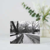 Snowy Central Park Briefkaart (Staand voorkant)