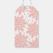 Snowy Cheers- Decoratieve Snowflake Gift Label Cadeaulabel (Achterkant)