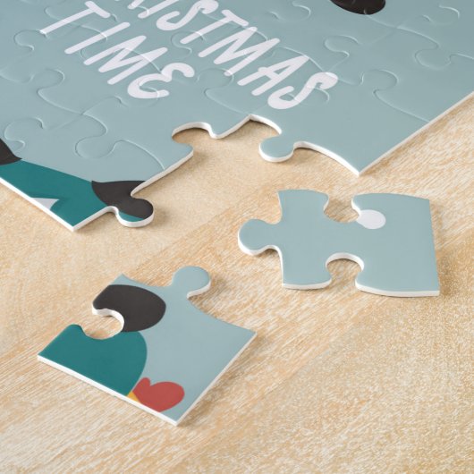 Snowy Christmas Aesthetic Pattern- Winter Design Legpuzzel (Zijkant)