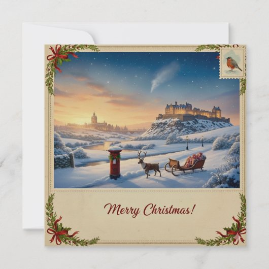 Snowy Christmas Card Feestdagenkaart (Voorkant)