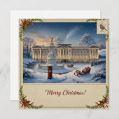 Snowy Christmas Card Feestdagenkaart (Voorkant / Achterkant)