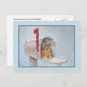 Snowy Christmas Cat Briefkaart (Voorkant / Achterkant)