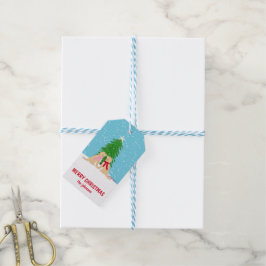 Snowy Christmas Dogs Gepersonaliseerde Gift Labels Cadeaulabel