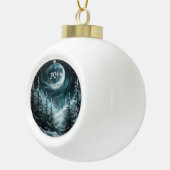 Snowy Christmas Forest beroemd gemaakt door Big Mo Keramische Bal Ornament (Rechts)