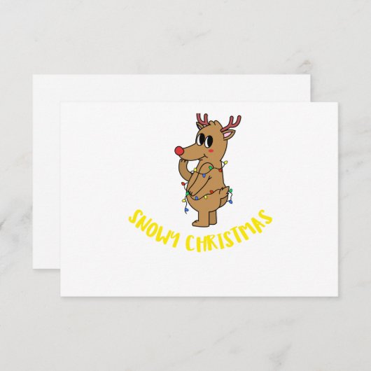 SNOWY CHRISTMAS KAART (Voorkant / Achterkant)