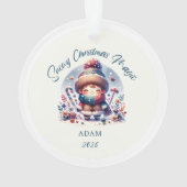 Snowy Christmas Magic Acryl Ornament (achterkant)
