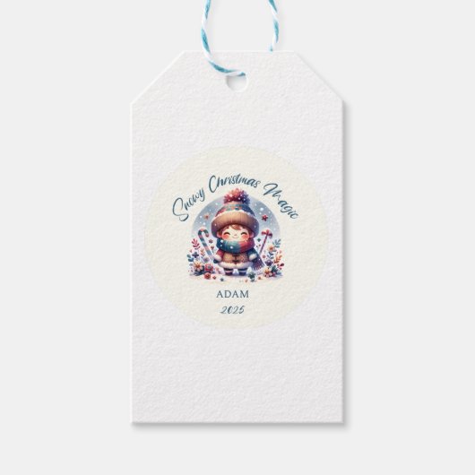 Snowy Christmas Magic Cadeaulabel (Voorkant)
