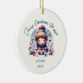 Snowy Christmas Magic Keramisch Ornament (Rechts)