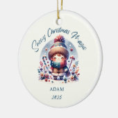 Snowy Christmas Magic Keramisch Ornament (Links)