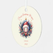 Snowy Christmas Magic Metalen Ornament (Voorkant links)