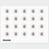 Snowy Christmas Magic Ronde Sticker (Vel)