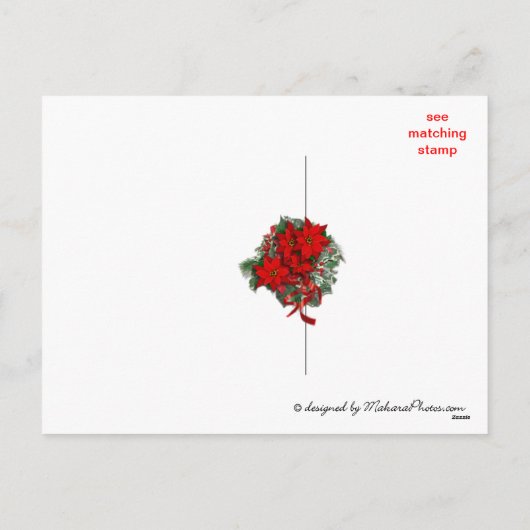 Snowy Christmas Mailbox - personaliseren Feestdagenkaart (Achterkant)