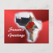 Snowy Christmas Mailbox - personaliseren Feestdagenkaart (Voorkant)