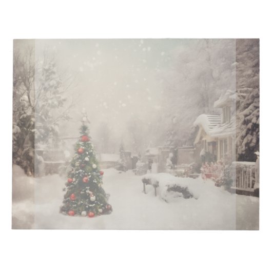 Snowy Christmas Morning Notitieblok (Voorkant)
