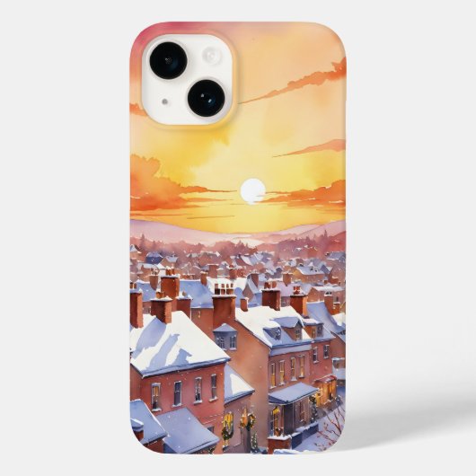 Snowy Christmas Morning Sunrise Case-Mate iPhone Case (Achterkant)