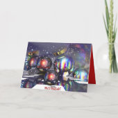 Snowy Christmas Night Card Feestdagen Kaart (Achterkant)