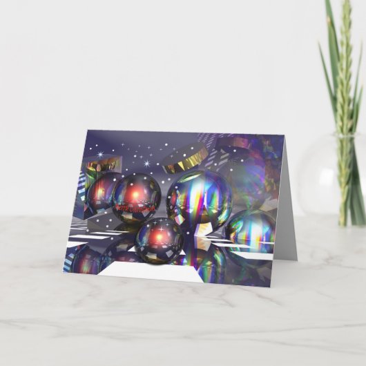 Snowy Christmas Night Card Feestdagen Kaart (Voorkant)