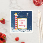 Snowy Christmas North Pole Holiday Party Servetten (Insitu)