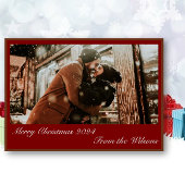Snowy Christmas Photo Holiday Kaart