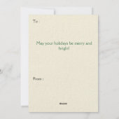 Snowy Christmas Plaids Tree personaliseren Feestdagenkaart (Achterkant)