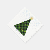 Snowy Christmas Plaids Tree personaliseren Servet (Hoek)