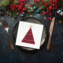 Snowy Christmas Plaids Tree Personalize