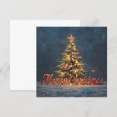 Snowy Christmas Tree with Warm Lights (Voorkant / Achterkant)
