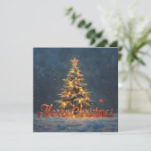 Snowy Christmas Tree with Warm Lights (Staand voorkant)