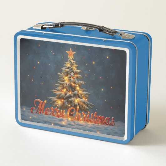 Snowy Christmas Tree with Warm Lights (Achterkant)