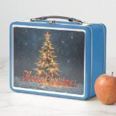 Snowy Christmas Tree with Warm Lights (In situ)