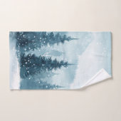 Snowy Christmas Trees Bad Handdoek (Handdoek)