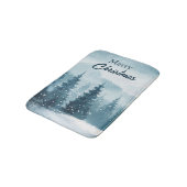 Snowy Christmas Trees  Badmat (Gekanteld)