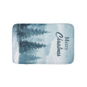 Snowy Christmas Trees  Badmat (Voorkant)